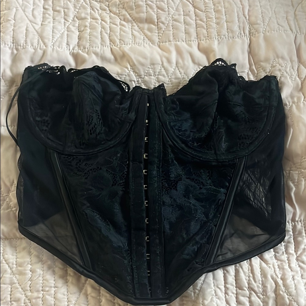 Black Lace Corset Top